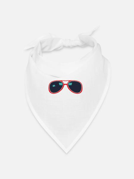 Sonnenbrille - Bandana Dreieckstuch - Weiß