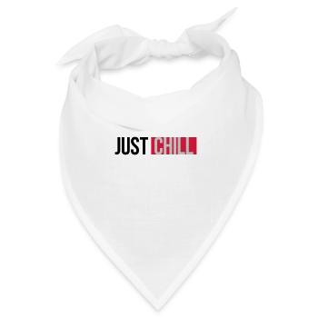 Just Chill Text Logo - Bandana Dreieckstuch - Weiß - Vorne