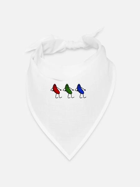 Chilled Jays - red_green_blue - Bandana Dreieckstuch - Weiß