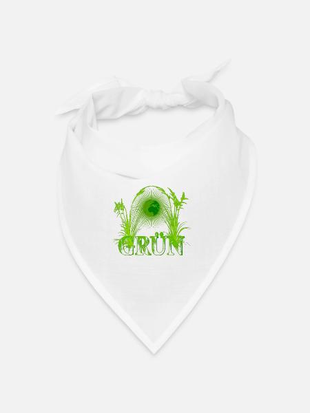 Unser Planet ist Grün wie das Gras-Korn Welt Erde - Bandana Dreieckstuch - Weiß
