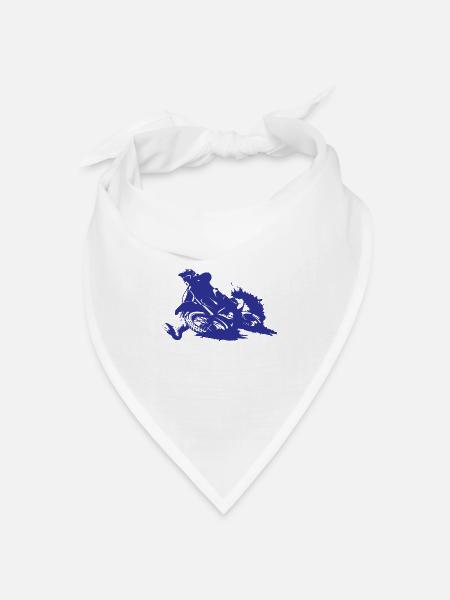 Motocross - Bandana Dreieckstuch - Weiß