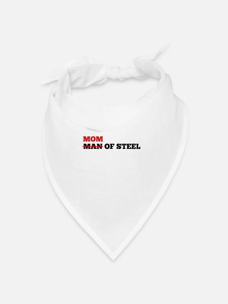 Mama aus Stahl, nicht Mann aus Stahl für Super-Mütter - Bandana Dreieckstuch - Weiß
