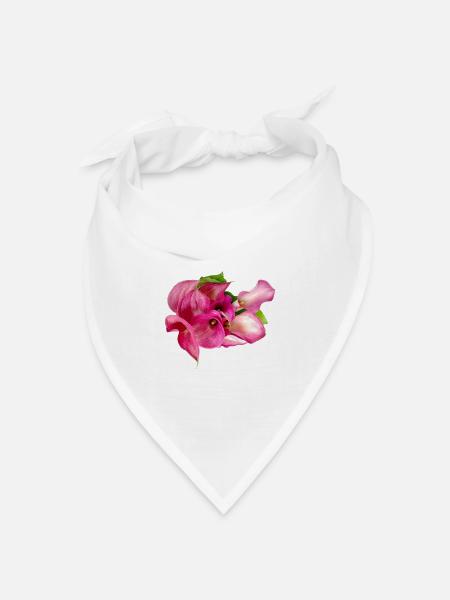 Calla-Lilie - Bandana Dreieckstuch - Weiß