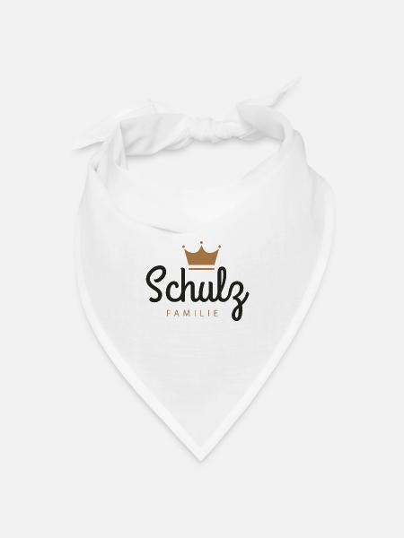 Schulz Familie - Bandana Dreieckstuch - Weiß