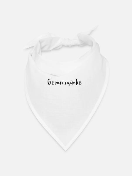 Versprecher Gewurzgürke Fun Logo Text - Bandana Dreieckstuch - Weiß