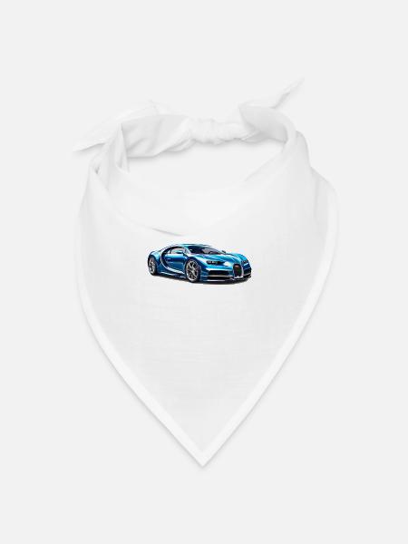 Hypercar Chiron - Bandana Dreieckstuch - Weiß