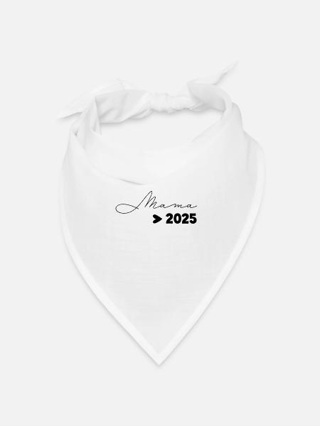 Mama 2025 - Bandana Dreieckstuch - Weiß