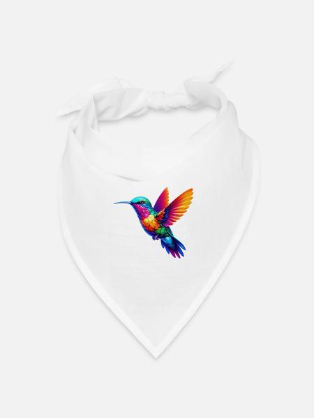 Kolibri - Bandana Dreieckstuch - Weiß