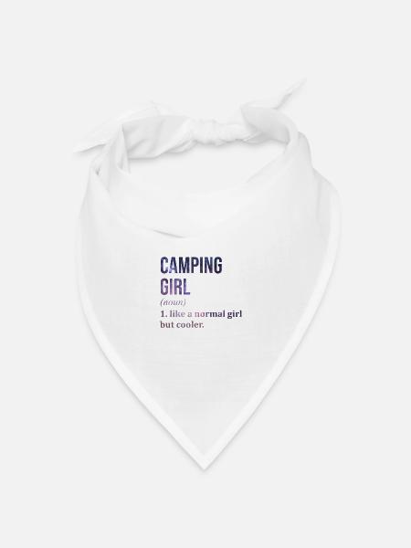Camping Camping Camping - Bandana Dreieckstuch - Weiß