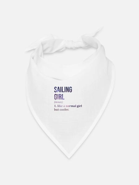 Segeln, Segeln, Segeln - Bandana Dreieckstuch - Weiß