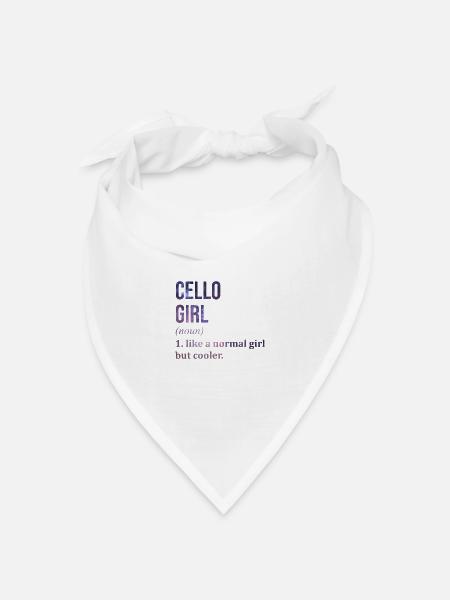 Cello Cello Cello - Bandana Dreieckstuch - Weiß