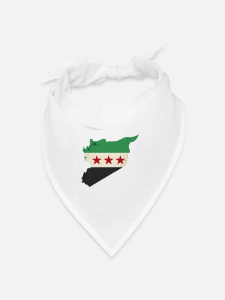 Freies Syrien Flagge - Bandana Dreieckstuch - Weiß
