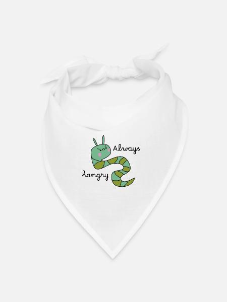 Grumpy Caterpillar – Lustige Cartoon-Raupe - Bandana Dreieckstuch - Weiß
