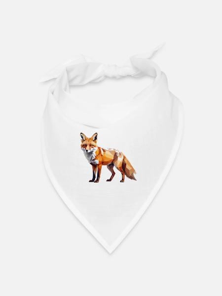 Fuchs1 - Bandana Dreieckstuch - Weiß