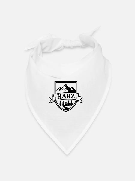 Harz - Souvenir Design - Bandana Dreieckstuch - Weiß