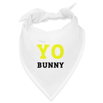 YO BUNNY  - Bandana Dreieckstuch - Weiß - Vorne