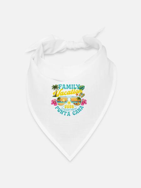 Familienurlaub Punta Cana 2026 Retro-Kreuzfahrtreise - Bandana Dreieckstuch - Weiß