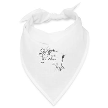 Erst die Rebe dann die Rede - Bandana Dreieckstuch - Weiß - Vorne