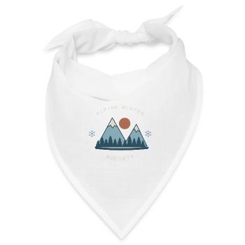 Alpine Winter Society - Bandana Dreieckstuch - Weiß - Vorne