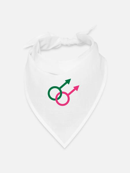 Schwul - Bandana Dreieckstuch - Weiß