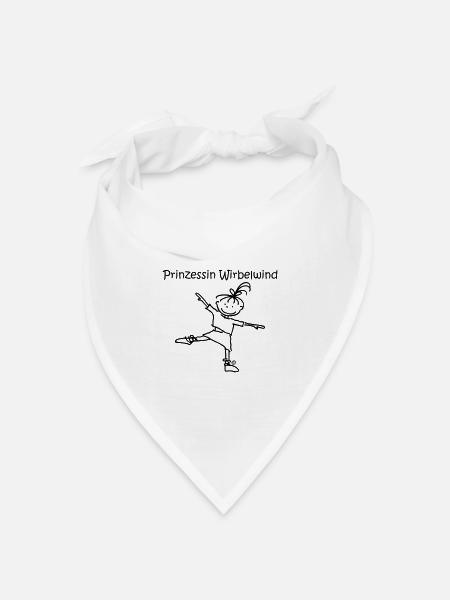 Prinzessin Wirbelwind - Bandana Dreieckstuch - Weiß