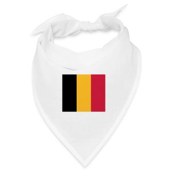 Nationalflagge von Belgien - Bandana Dreieckstuch - Weiß - Vorne