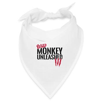 Wilder Affe entfesselt - Bandana Dreieckstuch - Weiß - Vorne