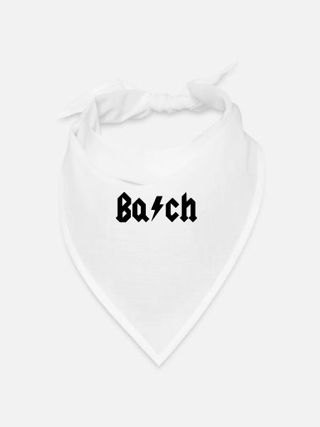 BACH! Geschenk Idee - Bandana Dreieckstuch - Weiß