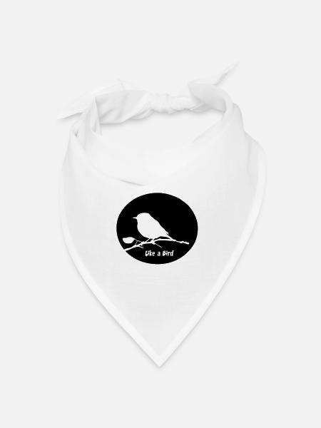 oiseau - Bandana Dreieckstuch - Weiß