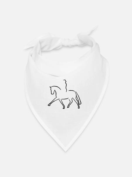 dressurpferd - Bandana Dreieckstuch - Weiß