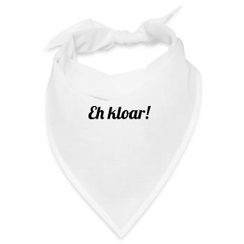Eh kloar. Österreichisches Design - Bandana Dreieckstuch - Weiß - Vorne