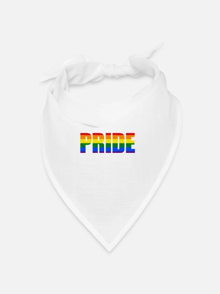 Gay Pride - Bandana Dreieckstuch - Weiß