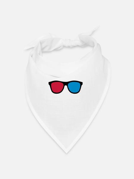3D-Brillen - Bandana Dreieckstuch - Weiß