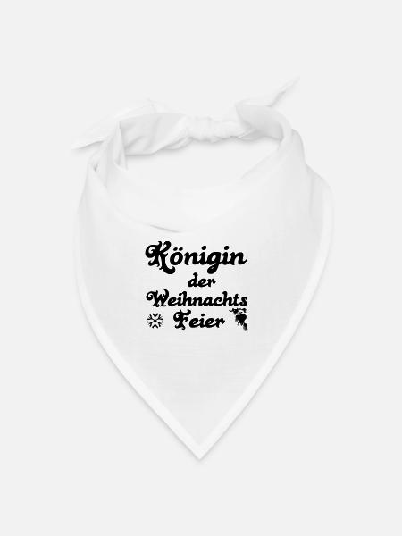 Weihnachtsfeier Weihnachten Königin Geschenk - Bandana Dreieckstuch - Weiß