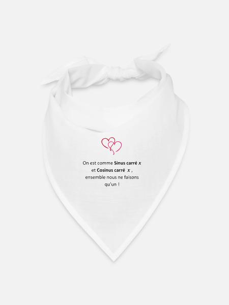 Romantische Mathematik - Bandana Dreieckstuch - Weiß