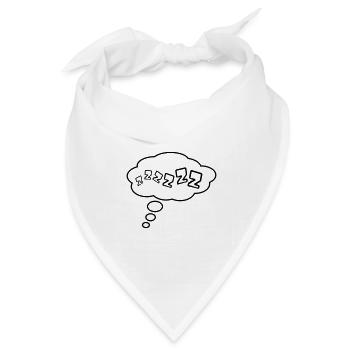 traeumen denkblase traum sprechblase zzz schlafen - Bandana Dreieckstuch - Weiß - Vorne