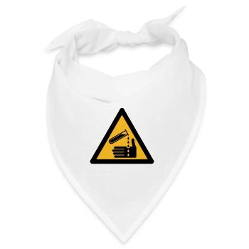 Gefahrensymbol - Ätzend (2-farbig) - Bandana Dreieckstuch - Weiß - Vorne