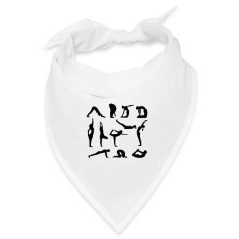 yoga figuren - Bandana Dreieckstuch - Weiß - Vorne