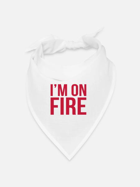 im on fire - Bandana Dreieckstuch - Weiß