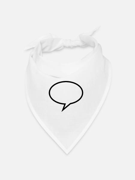 Speech Bubble - Bandana Dreieckstuch - Weiß