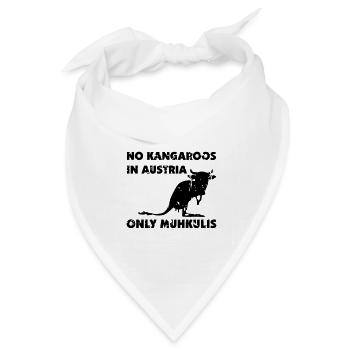 No Kangaroos in Austria R - Bandana Dreieckstuch - Weiß - Vorne