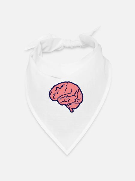 menschliche Gehirn Gehirn Gehirn 1010 - Bandana Dreieckstuch - Weiß