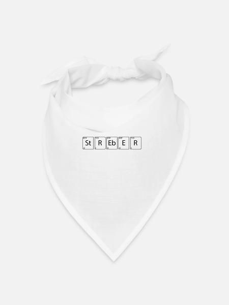 streber - Bandana Dreieckstuch - Weiß