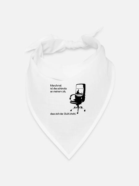 Büro Job - Bandana Dreieckstuch - Weiß