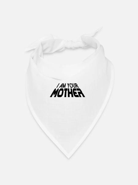 I am your MOTHER 3D (1c) - Bandana Dreieckstuch - Weiß