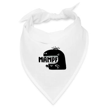 Super hungriger Mampf-T-Rex! - Bandana Dreieckstuch - Weiß - Vorne