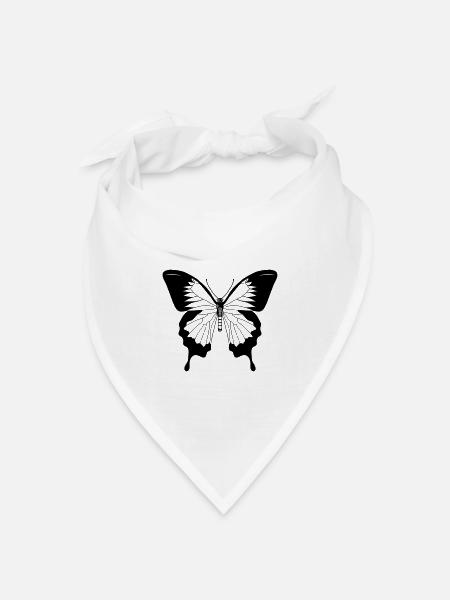 Butterfly - Bandana Dreieckstuch - Weiß