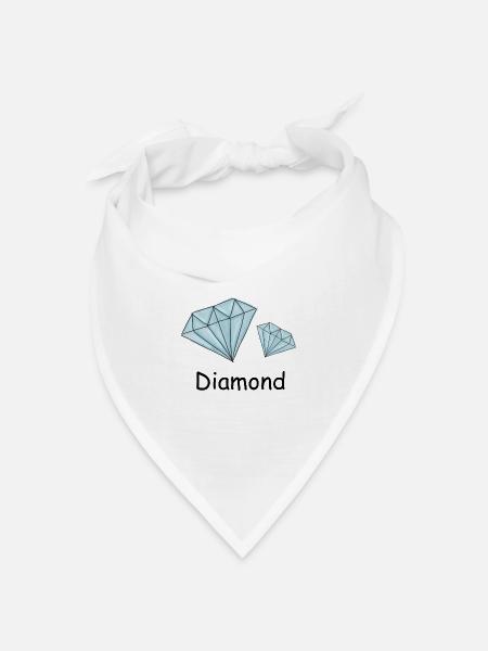 Diamant - Bandana Dreieckstuch - Weiß