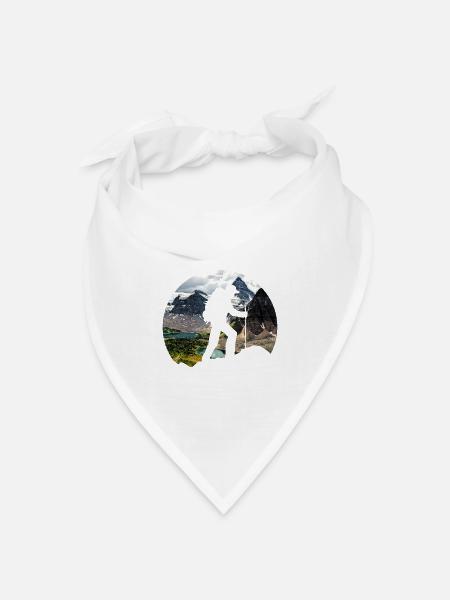 Outdoor Adventures Wandern Hiking Mountain Berg - Bandana Dreieckstuch - Weiß