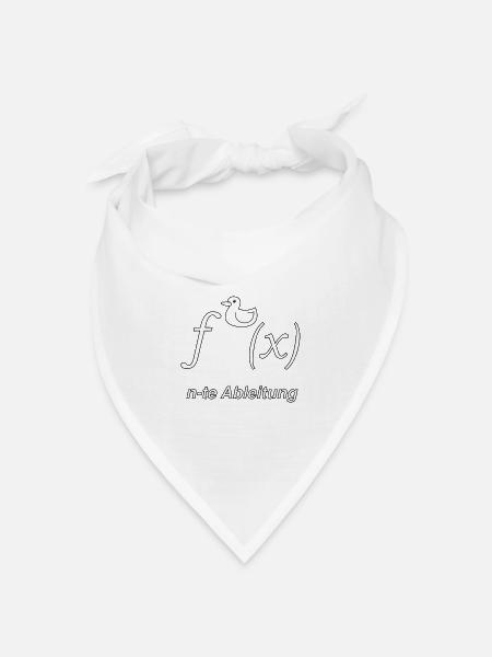 Ente Ableitung Mathe Witz (SW) - Bandana Dreieckstuch - Weiß